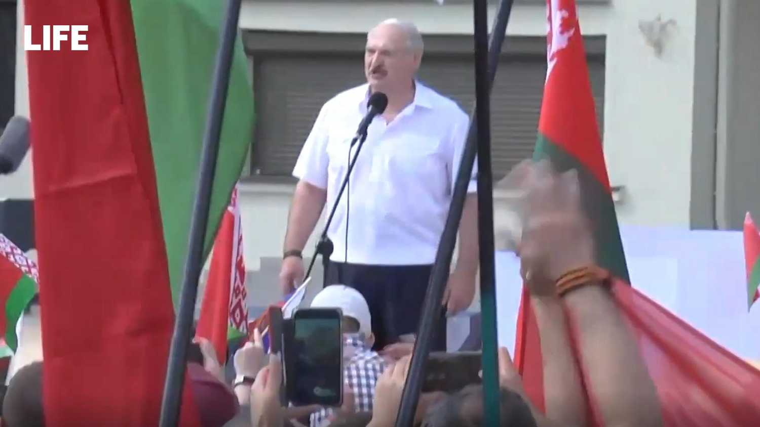 Минск: огромный митинг солидарности народа с президентом Александром Лукашенко. Видео